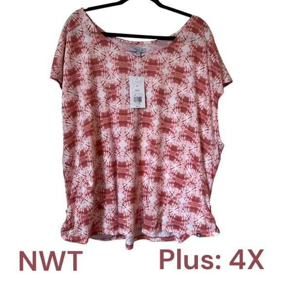 ocean + coast Tops - NWT PRINT CASUAL TOP 4X PLUS #CL
